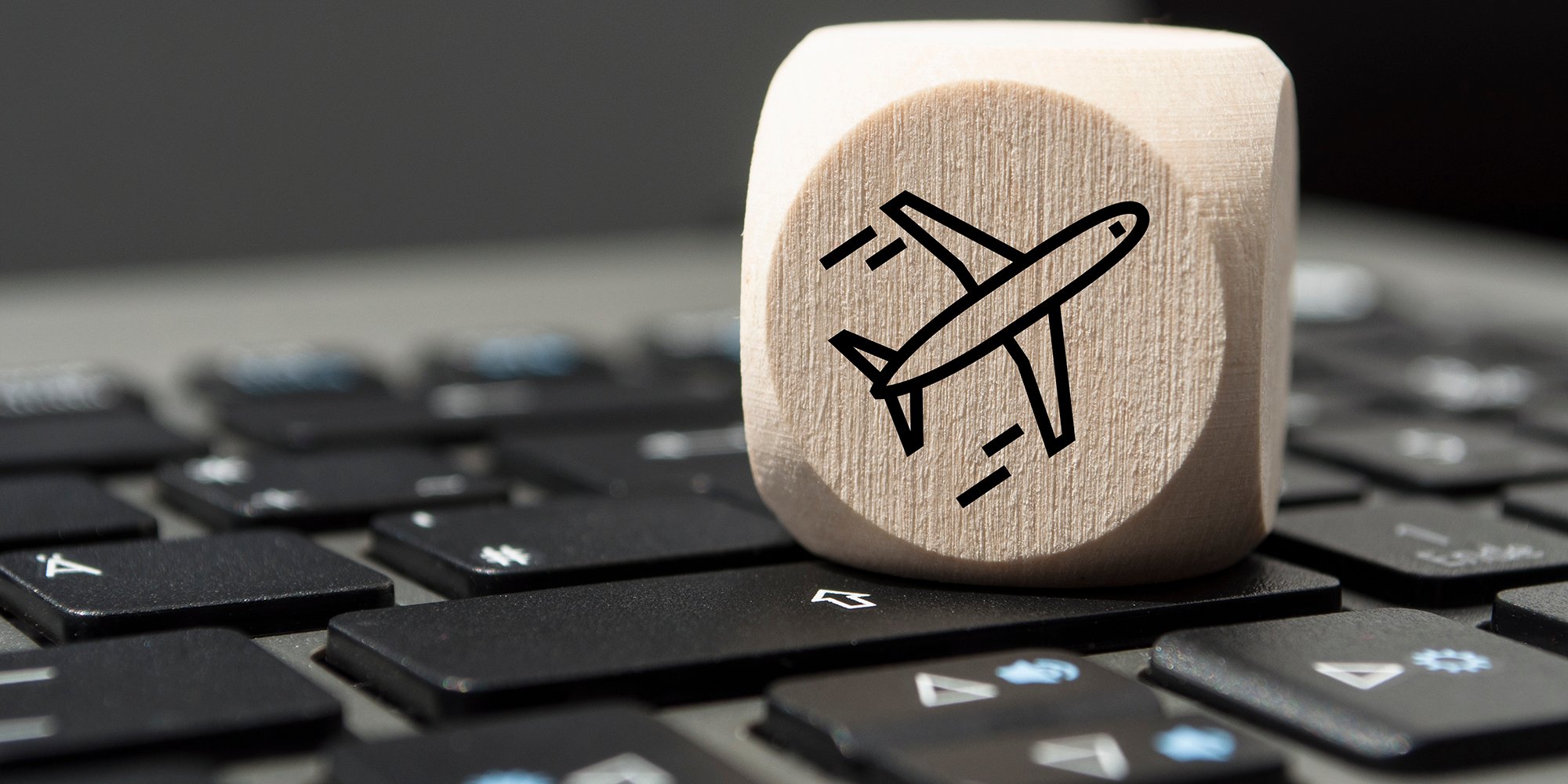 Illustrasjonsbilde keyboard med fly